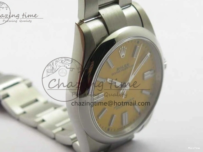 MiroTime 0424 Original Oyster Perpetual 41mm 124300 ROF 1:1 Best Edition 904L Steel Yellow Dial on SS Bracelet A 2667